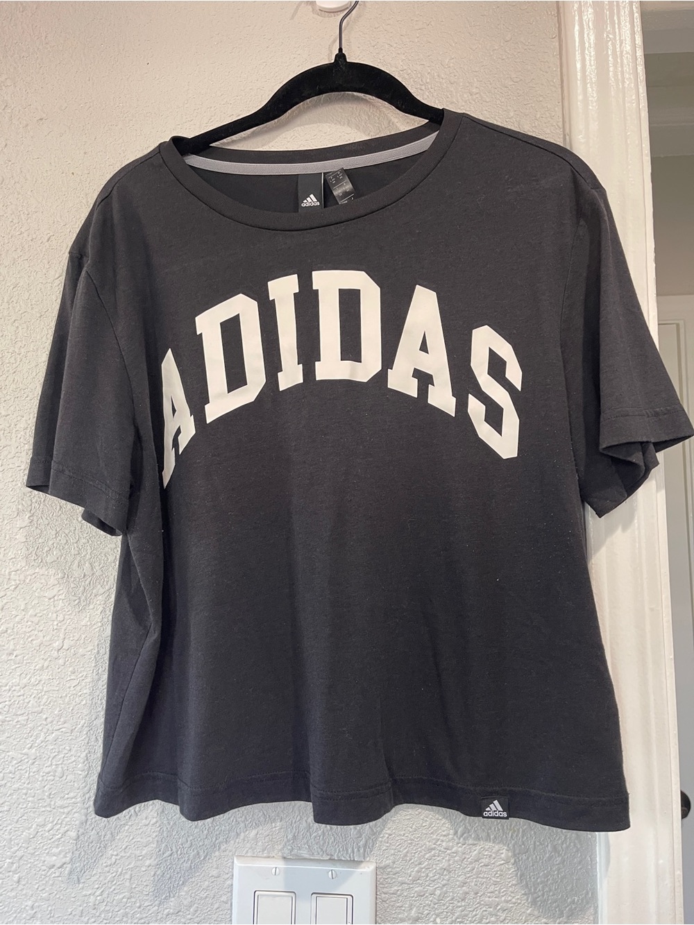 adidas ADIDAS Arch Logo Graphic T-Shirt Black Size L